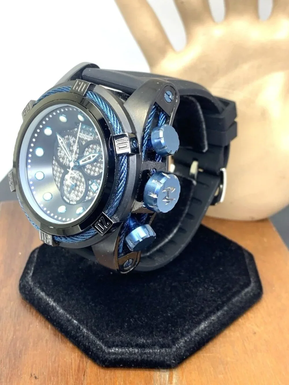 Invicta Men's Watch 19485 Reserve Bolt Zeus Swiss Black Chronograph Rubber Strap